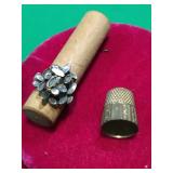 Sterling ring  sterling thimble