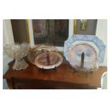 depression glass platters