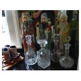 3 19th century chinese imortal figures 17" tall on wood bases excelent condition