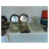 silver plate and punch bowl