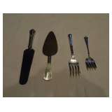 sterling and sterling handled serving pieces