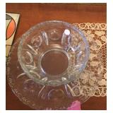 Large Crystal bowl and underplate