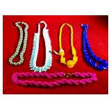 Vibrant colored necklaces