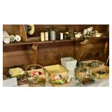 Fishing lures , hooks, worms. Line, ect