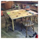 Retro table , oak bentwood chairs