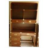 neat desk  /  display cabinet with light