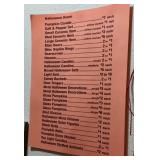 Price list,  for unmarked items