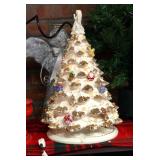 Revolving light up Christmas tree, musical