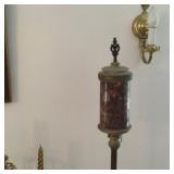 Floor lamp with mica shade