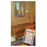 Mirror , cedar chest