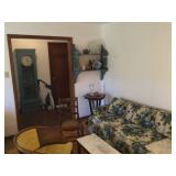 Blue floral sofa, screams 1960’s