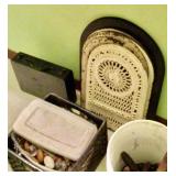 Iron fireplace covers