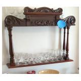 Cute wall shelf, tiffin glass cut crystal