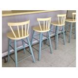 Yellow retro bar stools