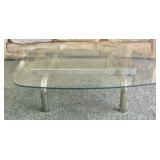 Custom made glass top table