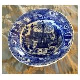 Large blue and white bowl