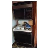 Stove with built in hood and microwave