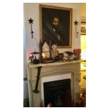 Nice portrait, mantle clocks