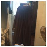 Back of long mink coat