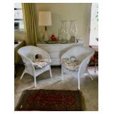 White wicker furniture