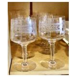 Mid century crystal glasses