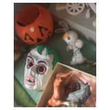 Halloween mask and bucket