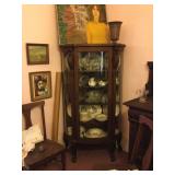 Curved front china cabinet