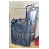 Water can and fire extinguisher 