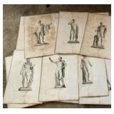Grecian statue lithographs