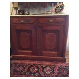 Cabinet with marble top