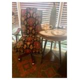 Office chair, three legged table