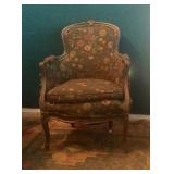 French distressed painted chair