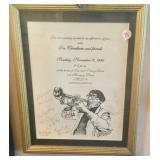 Autographed invitation