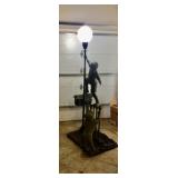 Lighted mail box sculpture