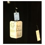 Labels on vintage velvet cape
