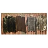 Shiny vintage blouses