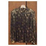 Black and gold blouse