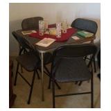 Card table set, has padded chairs