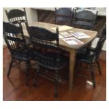 Farmhouse table and 6 chairs