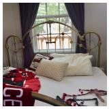 King brass bed with matress