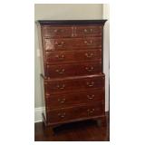 Antique inlayed chest on chest