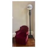Easy chair and story ville lamp