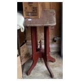 Mahogany table with marble top, marble is damaged