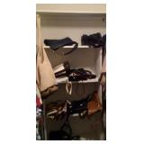 Lots of leather handbags