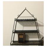One of a pair vintage wall shelf