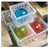 Hand blown colored globes