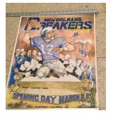 Vintage New Orleans breakers poster 1984