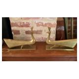 Art nouveau peacocks brass