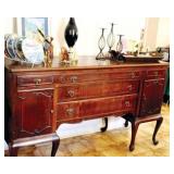 Large antique Queen Ann buffet