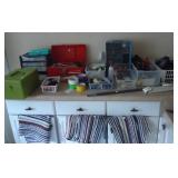 Tools craft supplies, sewing stuff, rugs